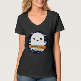 T-shirt Cute Ghost Trying to be Scary Halloween