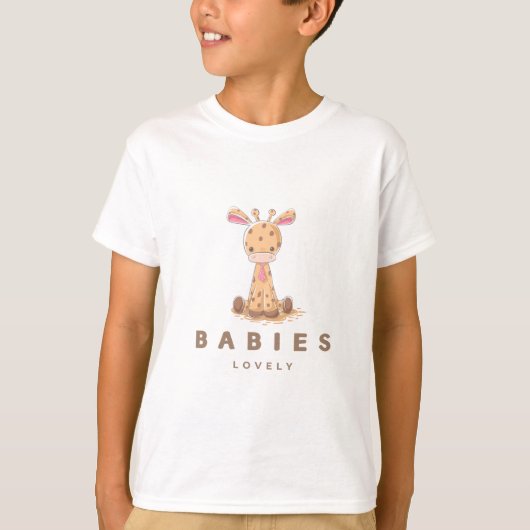 T-shirt Cute Giraffe Motif (Devant)