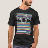 T-shirt Cute Giraffe Pastel Arc-en-ciel rayé classique T-S (Devant)