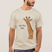 T-shirt Cute Giraffe Personalized (Devant)