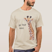 T-shirt Cute Giraffe Personnalisée (Devant)