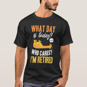 T-shirt Cute Giraffe Quel Jour Est-Ce