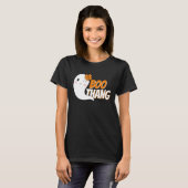 T-shirt Cute Girl Ghost Boo Thang Black Halloween (Devant entier)