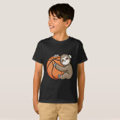 T-shirt Cute Girl Loth Sloth Basketball (Devant entier)