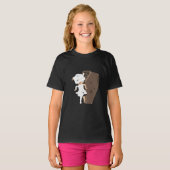 T-shirt Cute Girl Mummy Coffin Halloween Design (Devant entier)
