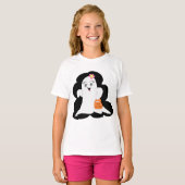 T-shirt Cute Girly Ghost Halloween Trick or Treat (Devant entier)