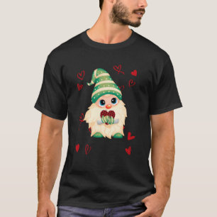 T-shirt Cute Gnome Holt Coeur Leopard Rouge Plaid Valenti