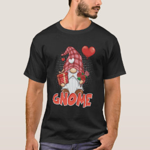T-shirt Cute Gnome Man Love Heart Flower bouquet Valentine