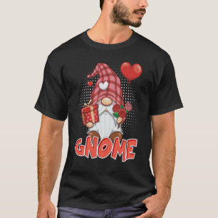 T-shirt Cute Gnome Man Love Heart Flower bouquet Valentine