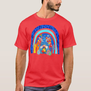 T-shirt Cute Gnome Rainbow Leopard Sensibilisation sur l'a