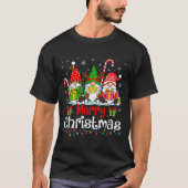 T-shirt Cute Gnomes Merry Christmas Light Family Gnome Xma (Devant)