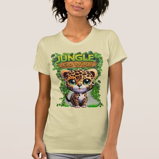 T-shirt Cute Go Wild Leopard Faune Kitty Cat Nature 🐆 (Devant)
