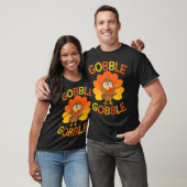 T-shirt Cute Gobble Gobble Turkey Pilgrim Little Boys Than (Unisexe)