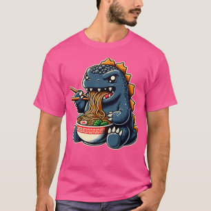 T-shirt Cute Godzilla Manger Ramen