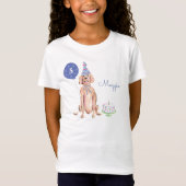 T-Shirt Cute Golden Retriever Chien Enfant Anniversaire Gâ (Devant)
