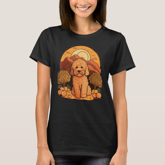 T-shirt Cute Goldendoodle Dog on Golden Doodle (Devant)