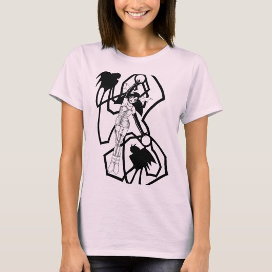 T-shirt Cute Goth Girl (Devant)