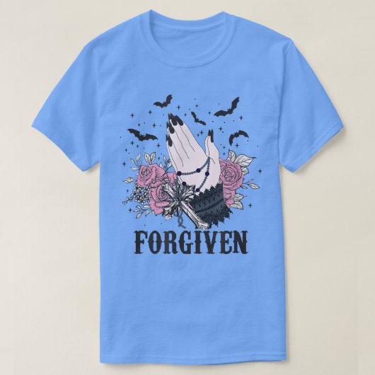 T-shirt Cute Goth Halloween Costume Hand Forgiven Goth EMO (Design devant)