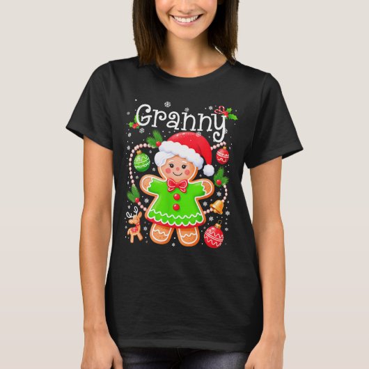 T-shirt Cute Granny Gingerbread Family Matching Christmas  (Devant)