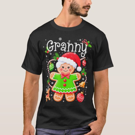 T-shirt Cute Granny Gingerbread Family Matching Christmas  (Devant)