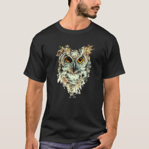 T-shirt Cute Great Horned Ows Artistique Pour Femmes Homme