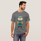 T-shirt Cute green fox (Devant entier)