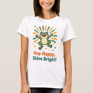T-shirt Cute grenouille caricaturale avec Casquette de cha