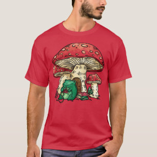 T-shirt Cute grenouille Tricot Champignons Cottagecore Far
