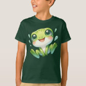T-shirt Cute Grenouille verte (Devant)