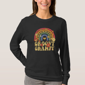 T-shirt Cute Groovy Grampy Retro Groovy Rainbow