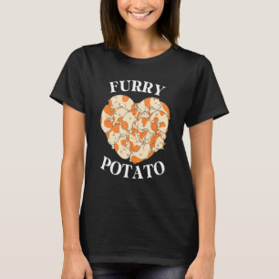 T-shirt Cute Guinée Coeur Coeur Feu Pomme de terre
