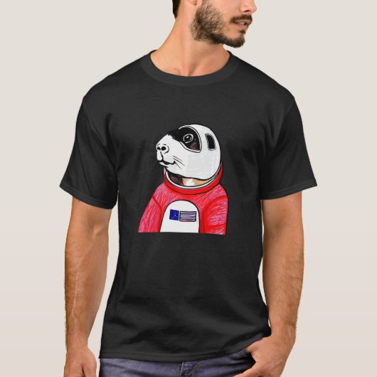 T-shirt Cute Guinée Pig Astronaut Cavy Space Lover Premiu (Devant)