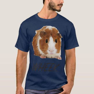 T-shirt Cute Guinée Pig Wheek Blanc Gris