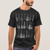 T-shirt Cute Guitar Rock N Roll Musical Instruments (Devant)