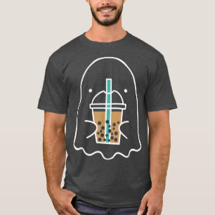 T-shirt Cute Halloween Bubble Ghost Boba Milk Tea Kawaii 1