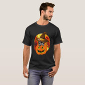 T-shirt Cute Halloween Cat Witch Hat Pumpkin Scary Pet Moo (Devant entier)