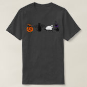 T-shirt Cute Halloween Chats Citrouille Demon Ghost Witch  (Design devant)