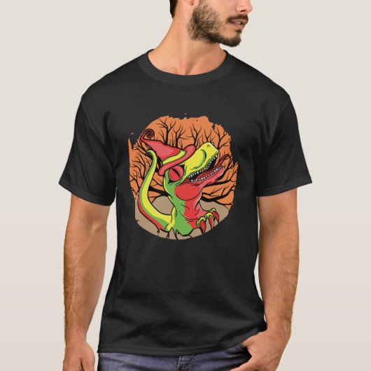 T-shirt Cute Halloween Dino Rex (Devant)