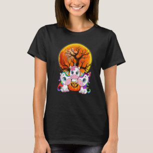 T-shirt Cute Halloween filles femmes cuisine Unicorne Hall