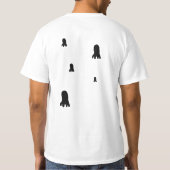 T-shirt Cute Halloween Ghost Orange, Noir Personnalisé (Dos)