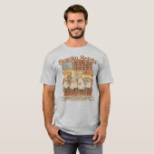 T-shirt Cute Halloween Ghosts Raccoons Pumpkin Spice Cafe (Devant entier)