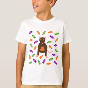 T-shirt Cute Halloween Rat et Citrouille