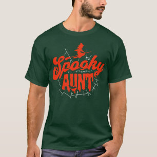 T-shirt Cute Halloween Tante Éffrayante Orange et Hallow n