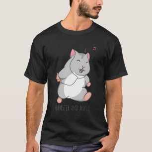 T-shirt Cute Hamster Funny Rodent Music Dit