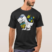 T-shirt Cute Hanoukka Rex Dinosaur Menorasaurus Chanukah B (Devant)