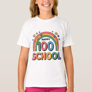 T-shirt Cute Happy 100 Days of School Tee