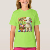 T-shirt Cute Happy Easter lamb (Devant)
