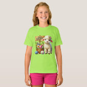 T-shirt Cute Happy Easter lamb (Devant entier)