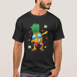T-shirt Cute Hawaiian Dabbing Pineapple Hawaii Beach Summe