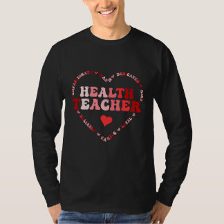 T-shirt Cute Health Teacher Valentines Day Heart  1